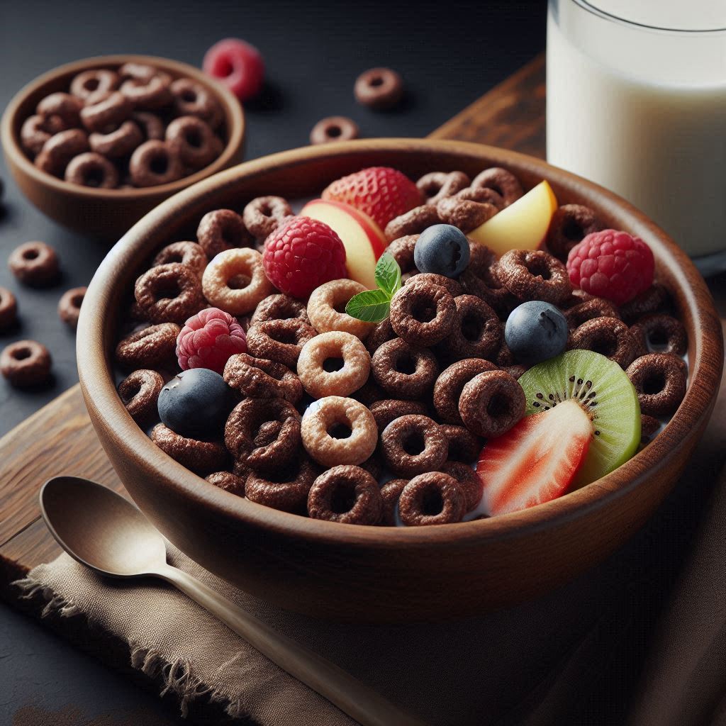 Bowl of Beat Sugars, a low sugar cereal for diabetics, with fresh fruits and nuts